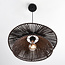 Hanglamp Osaka van handgevlochten touw - chocolade bruin