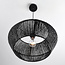 Hanglamp Nara van handgevlochten touw - zwart