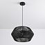 Hanglamp Nara van handgevlochten touw - zwart