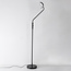 Vloerlamp Lumina zwart met geïntegreerde LEDs en aanpasbare kleurtemperatuur