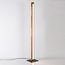 Vloerlamp Piata in houtoptiek met dimbare LEDs