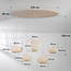 Stoffen hanglamp Canvas met 5 lichtpunten - warm beige met roze ondertoon