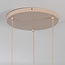3-lichts japandi hanglamp met beige stoffen lampionnen - Fabrica