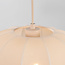 3-lichts Japandi hanglamp Fabrica met stoffen lampionnen - warm beige met roze ondertoon