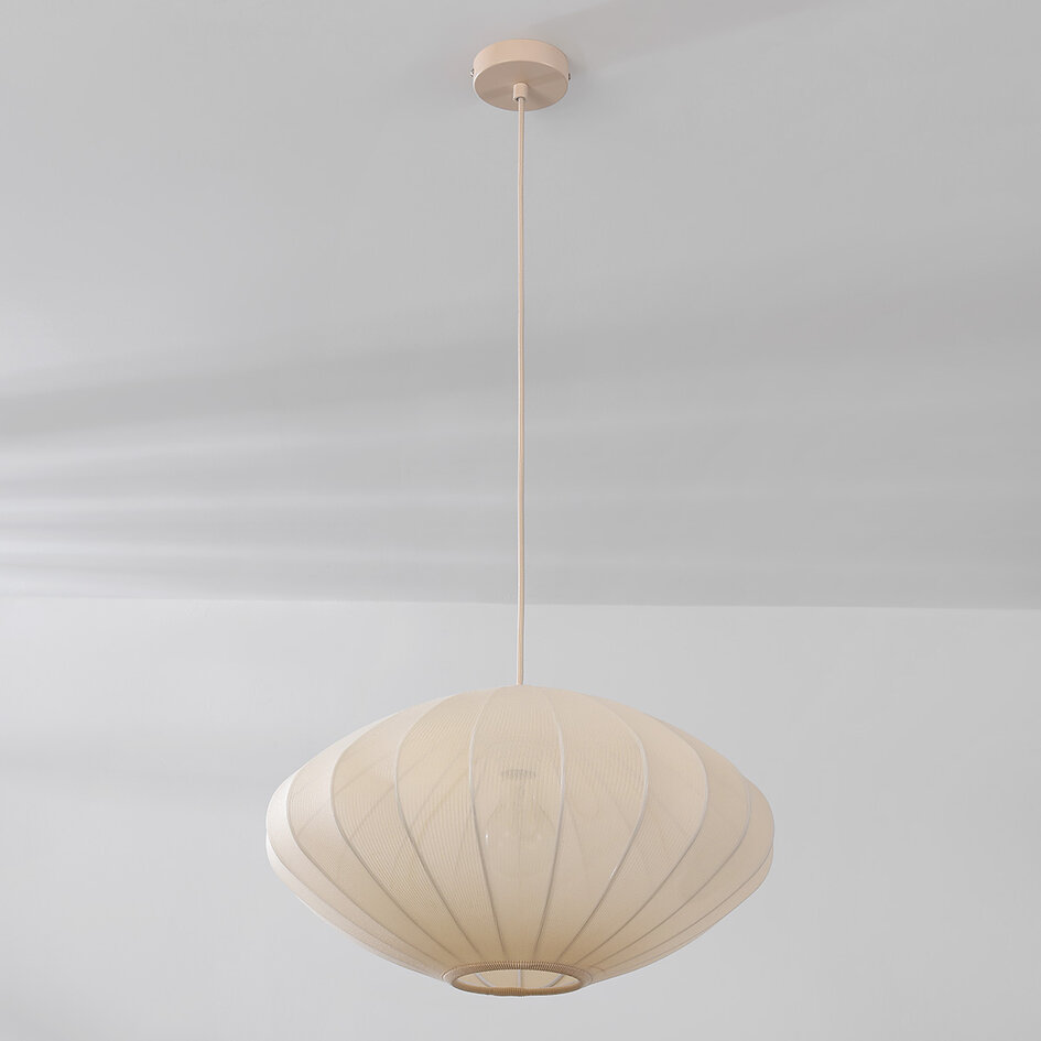 Japandi hanglamp Veil 1-lichts - beige