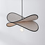 Hanglamp Sapca - beige linnen met zwarte accenten
