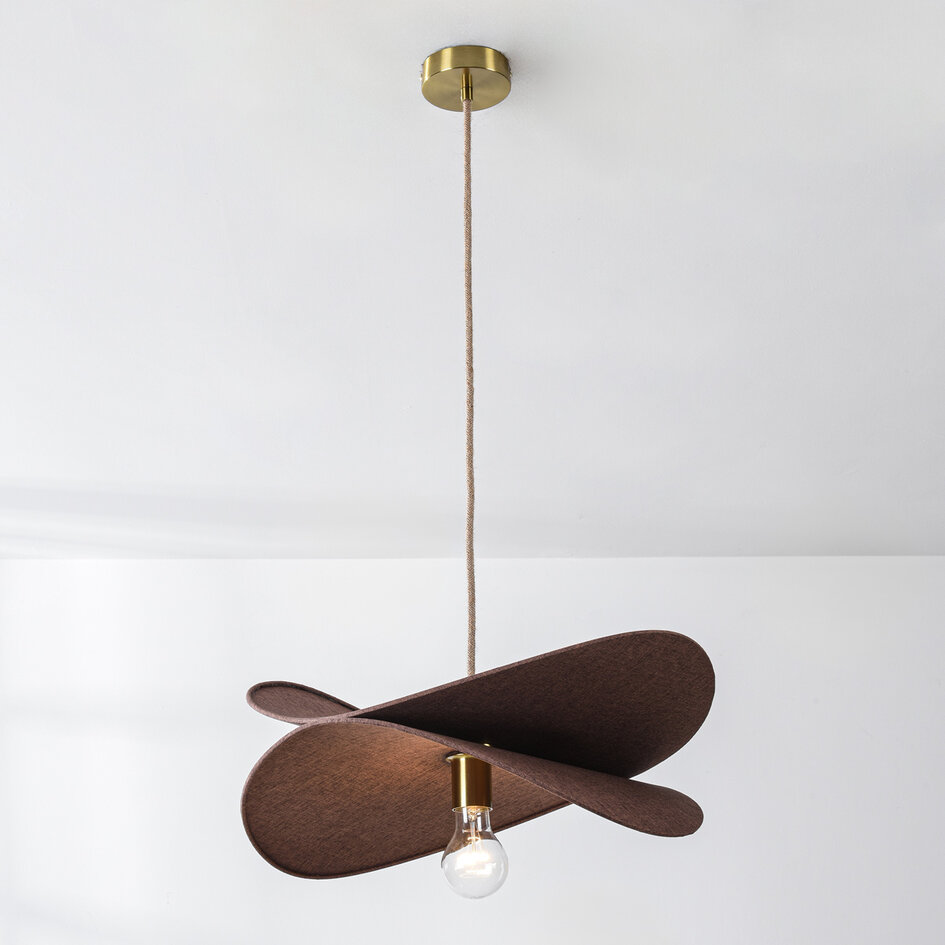 Moderne hanglamp bruin, 1-lichts - Linha