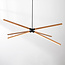 Design hanglamp Stellar met geïntegreerde 3-staps dimbare LEDs  - houtoptiek