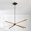 Design hanglamp Stellar met geïntegreerde 3-staps dimbare LEDs  - houtoptiek