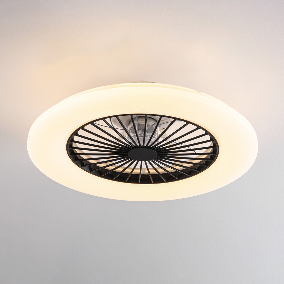 Slimme plafondventilator warm wit met Wifi en RGB functie - Mira