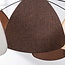 Moderne zwarte hanglamp Floare, drie kleuren linnen