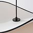 Design hanglamp Sapca, wit linnen met zwarte accenten