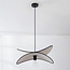 Hanglamp Sapca - wit linnen met zwarte accenten