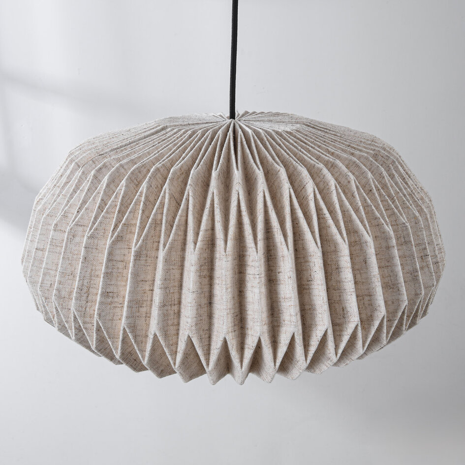 Minimalistische hanglamp linnen, beige - Linte