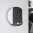 Moderne solar buitenwandlamp met sensor  zwart - Blitz