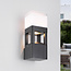 Industriële buitenwandlamp Terry - zwart met geïntegreerde LED