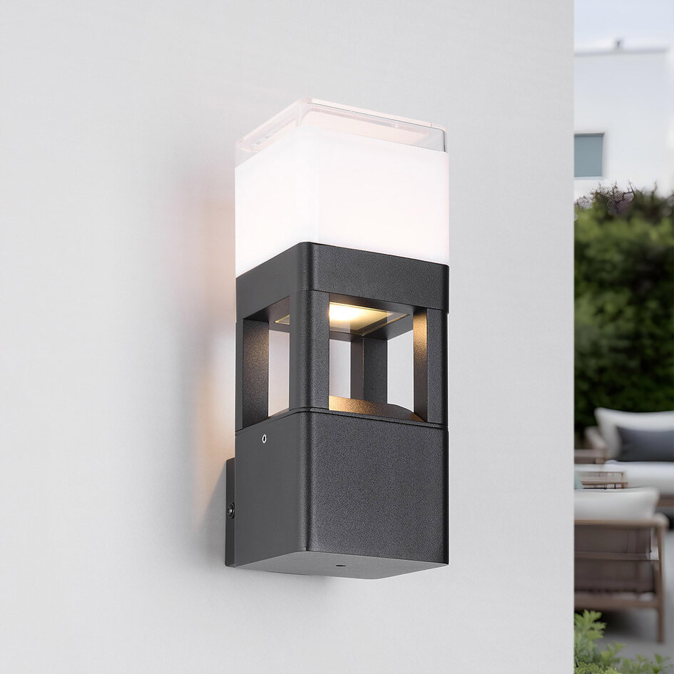 Industriële buitenwandlamp Terry - zwart