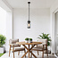 Landelijke buitenhanglamp Jayce - zwart