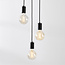 3-lichts moderne snoerpendel Illumine - zwart (excl. E27 lampen)