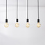 Industriële snoerpendel Nivelle zwart - 4-lichts (excl. E27 lampen)