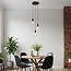 3-lichts moderne snoerpendel Illumine - zwart (excl. E27 lampen)