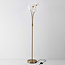 Moderne staande lamp goud met melkwit glas, 5-lichts - Claire