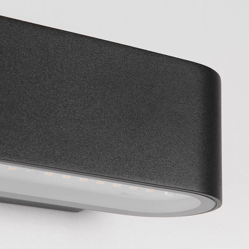 Moderne zwarte wandlamp buiten incl. LED - Tino