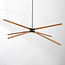 Design hanglamp Stellar met geïntegreerde 3-staps dimbare LEDs  - houtoptiek