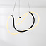 Design hanglamp Lunara met geïntegreerde 3-staps dimbare LEDs - zwart