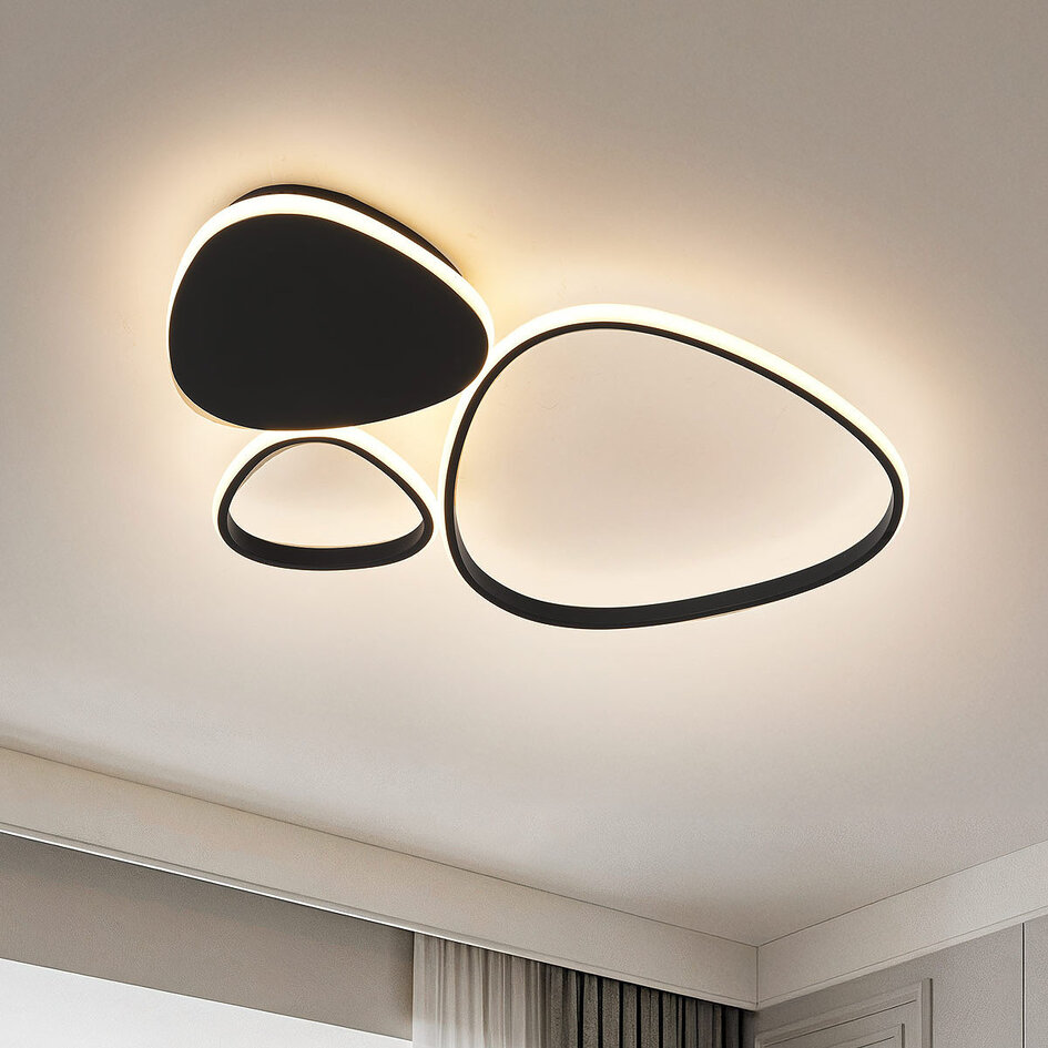 Design plafondlamp Mirana 3-staps dimbaar - zwart