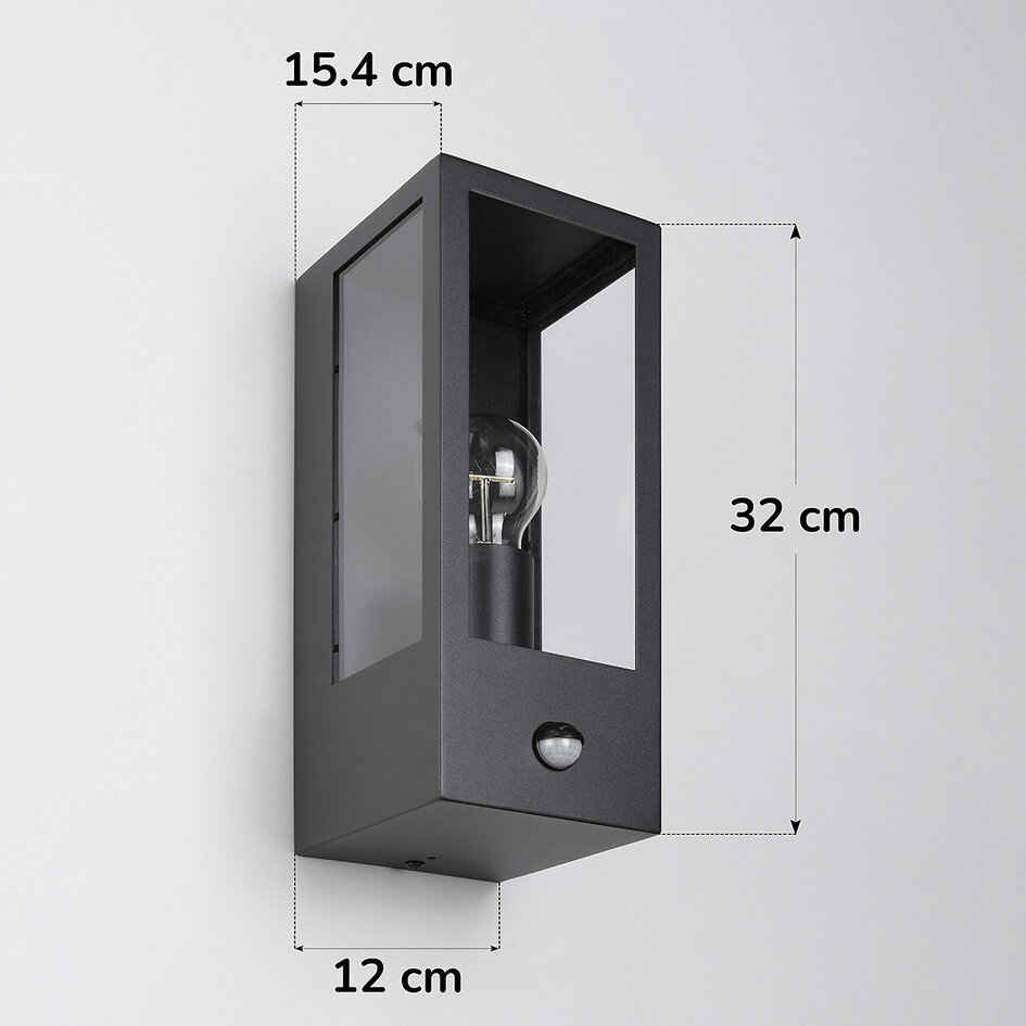 Buiten wandlamp Nantes met sensor