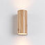 2-lichts wandlamp Matteo - houtoptiek
