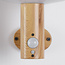 Moderne solar buitenwandlamp in houtoptiek met sensor - Dimmy