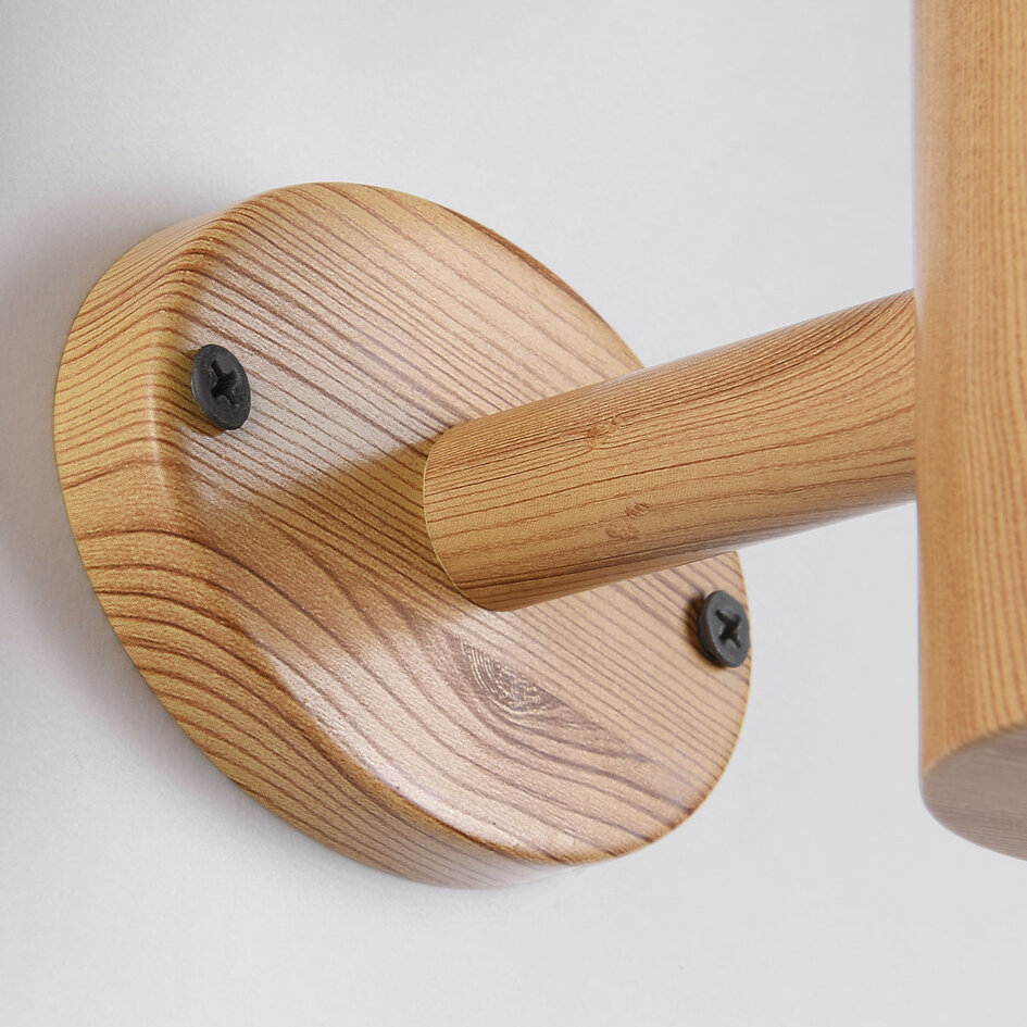 Moderne solar buitenwandlamp in houtoptiek met sensor - Dimmy