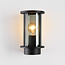 Buitenwandlamp Peije met smoke glas - zwart