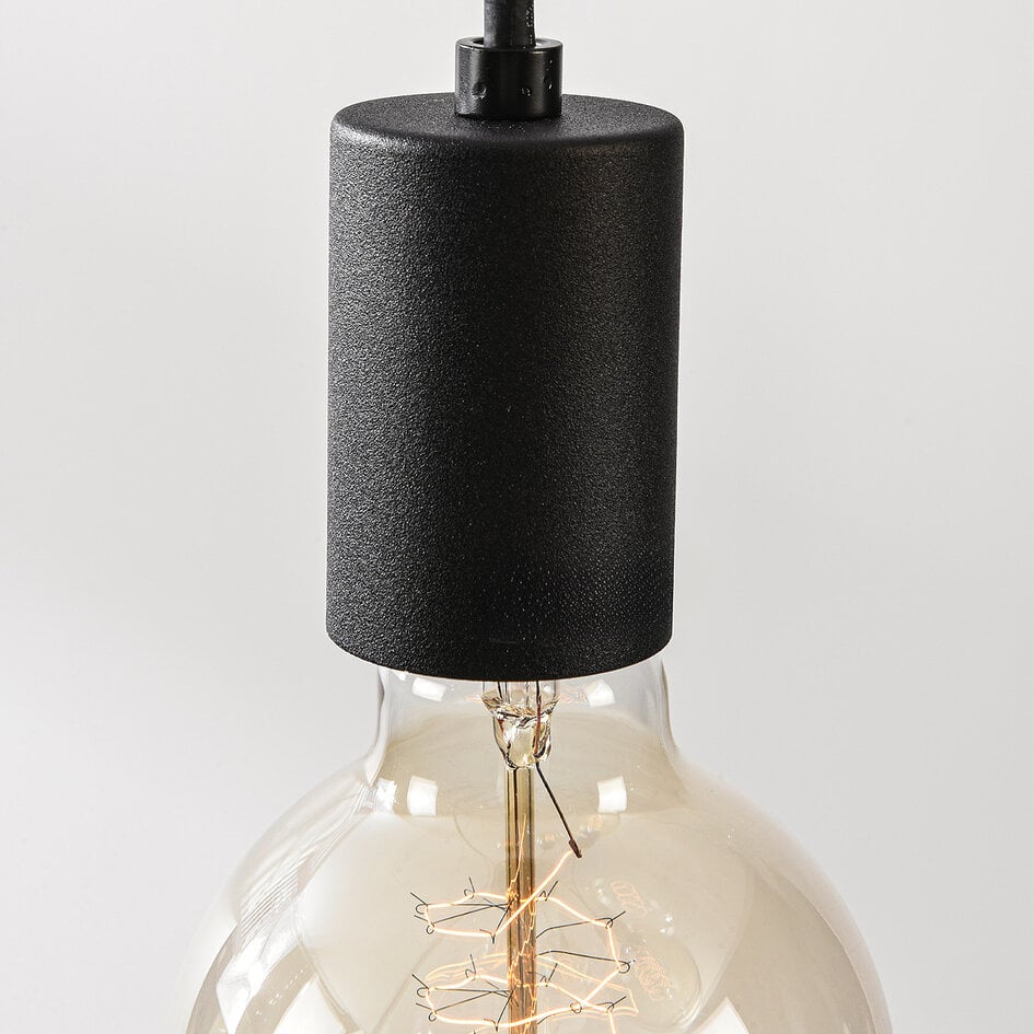 Industriële 5-lichts snoerpendel Illumine - zwart (excl. E27 lampen)