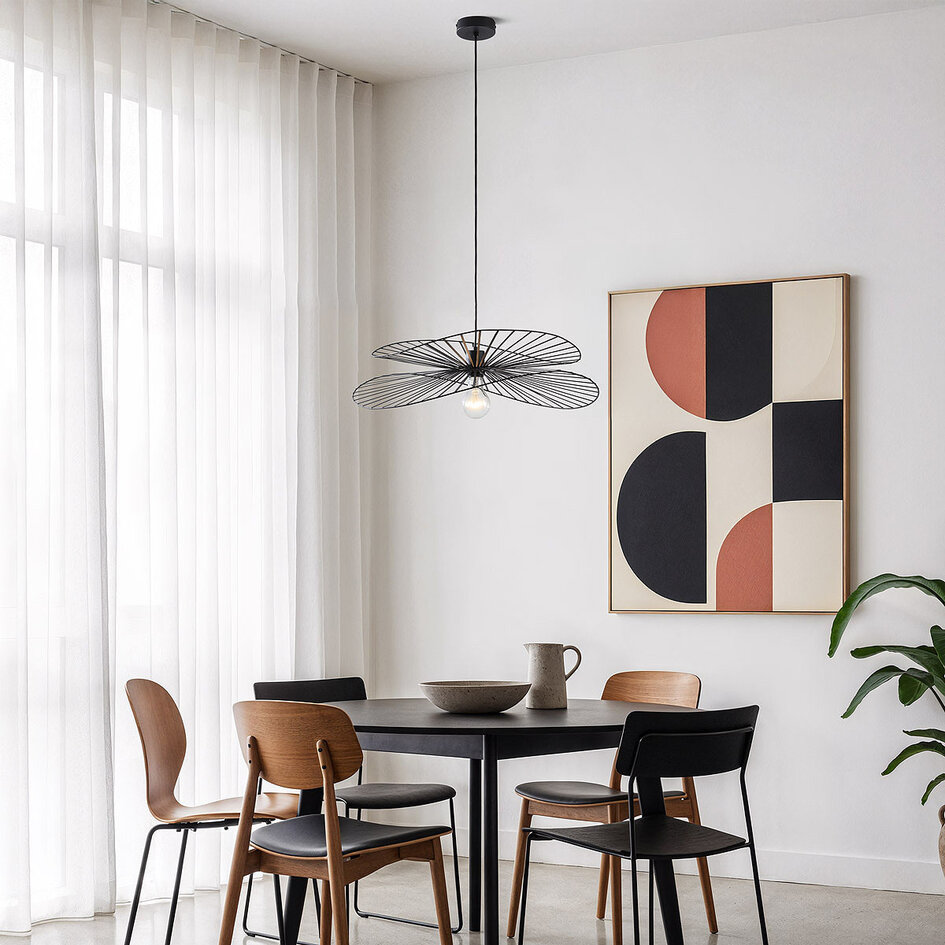 Hanglamp Novaire in zwart metaal