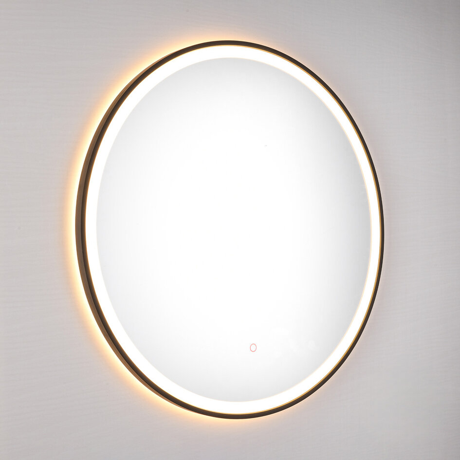 Badkamerspiegel Radi Ø60 cm – touch dimbaar, kleurinstelbaar met verwarming