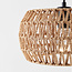 Japandi vloerlamp Sora zwart met natuurlijke kap