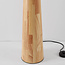 Houten vloerlamp Haku met stoffenkap - crème