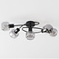 Plafondlamp Globe 5-lichts met smoke glas