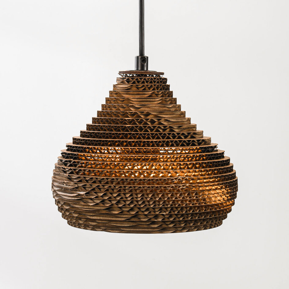 Moderne hanglamp van karton Lumina, 3-lichts