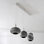 Moderne hanglamp van karton Folia, 3-lichts - wit