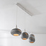 Moderne hanglamp van karton Folia, 3-lichts - wit