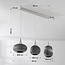 Moderne hanglamp van karton Folia, 3-lichts - wit