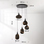 5-lichts design hanglamp van karton - Filtra