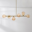 Hanglamp Aster - goud met amber glas