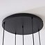 5-lichts hanglamp Rustique - zwart en donkerbruin glas