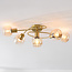 Plafondlamp Globe 5-lichts met amber glas