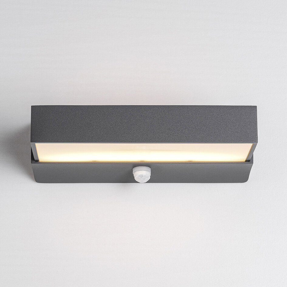 Wandlamp buiten Onyx met sensor - antraciet